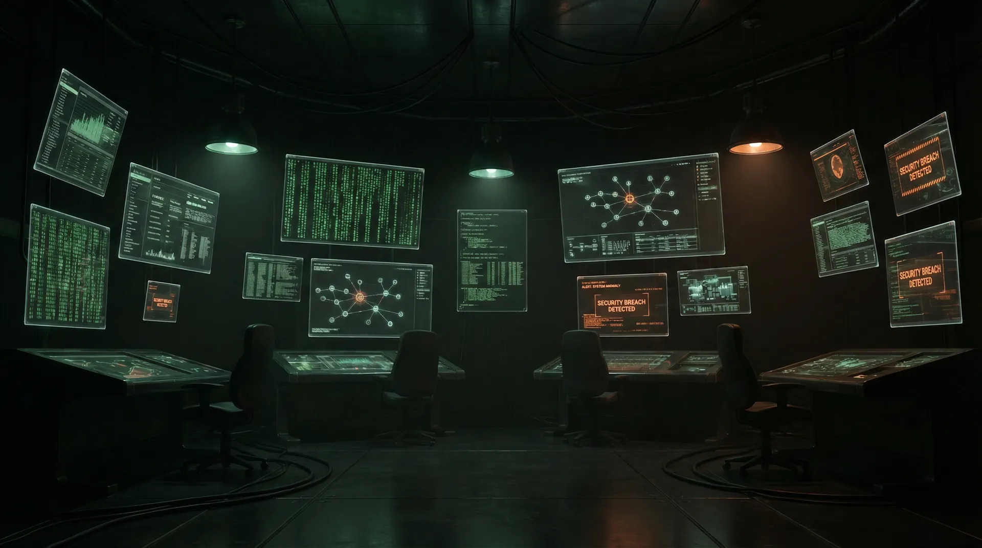 暗哨菠菜网安全监控中心全景